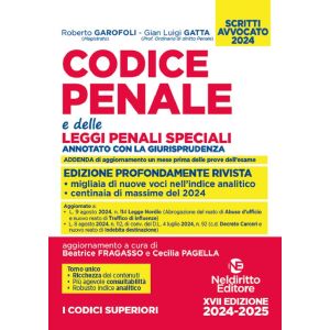 CODICE PENALE 2024 e delle leggi Penali Speciali annotato con la giurisprudenza