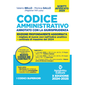 CODICE AMMINISTRATIVO 2024-2025 Annotato con la giurisprudenza