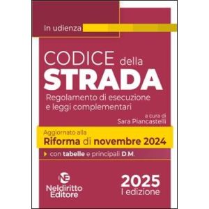 CODICE DELLA STRADA.  In udienza. 2024-2025