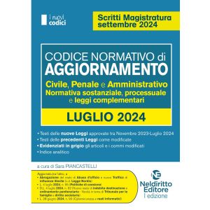 CODICE NORMATIVO DI AGGIORNAMENTO Civile, penale e amministrativo 2024