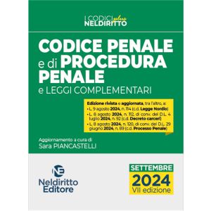 CODICE PENALE E DI PROCEDURA PENALE e leggi complementari