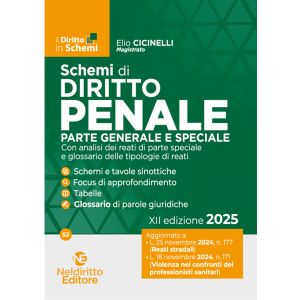 SCHEMI DI DIRITTO PENALE 2025 Parte Generale e Speciale