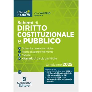 SCHEMI DI DIRITTO COSTITUZIONALE E PUBBLICO 2025