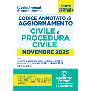 CODICE DI AGGIORNAMENTO DI DIRITTO CIVILE E PROCEDURA CIVILE Novembre 2025