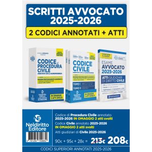 KIT ESAME AVVOCATO 2025- 2026 civile e Codice di procedura civile annotato con la giurisprudenza + Atti di diritto civile 2025