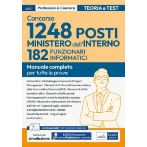 CONCORSO 1248 POSTIMINISTERO DELL'INTERNO 182 FUNZIONARI INFORMATICI