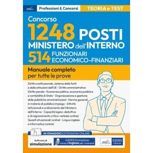 CONCORSO 1248 MINISTERO DELL'INTERNO - 514 FUNZIONARI ECONOMICO-FINANZIARI