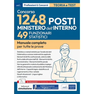 CONCORSO 1248 POSTI MINISTERO DELL'INTERNO 49 FUNZIONARI STATISTICI