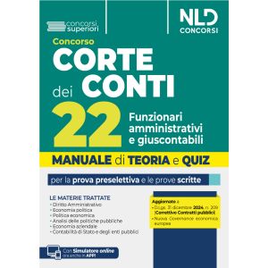 CONCORSO CORTE DEI CONTI 22 Funzionari amministrativi e giuscontabili