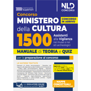 CONCORSO MINISTERO DELLA CULTURA 1500 Assistenti alla vigilanza nei musei e nei siti archeologici