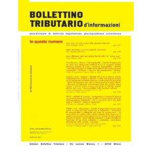 BOLLETTINO TRIBUTARIO D' INFORMAZIONE -versione cartacea -