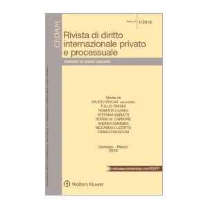 RIVISTA DI DIRITTO INTERNAZIONALE PRIVATO E PROCESSUALE On line digitale +tablet