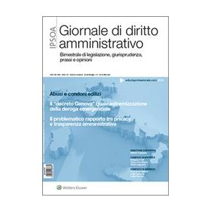 GIORNALE DI DIRITTO AMMINISTRATIVO cartaceo + digitale + tablet