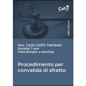 E-learning - Il procedimento per convalida di sfratto