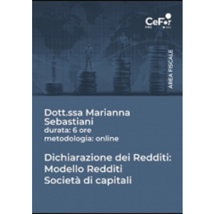 Dichiarazione dei Redditi - Modello Redditi Società di Capitali 2023 - Evento Formativo