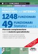 315/1D CONCORSO MINISTERO DELL'INTERNO 1248 FUNZIONARI 49 Funzionari statistici (cod. C1)
