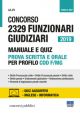 CONCORSO 2329 FUNZIONARI GIUDIZIARI 2019