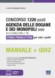CONCORSO 1226 POSTI AGENZIA DELLE DOGANE E DEI MONOPOLI 2020 (G.U. 6 ottobre 2020)