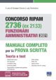 CONCORSO RIPAM 2736 (EX 2133) FUNZIONARI AMMINISTRATIVI Teoria e test