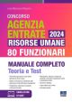 CONCORSO AGENZIA ENTRATE 2024 - RISORSE UMANE 80 FUNZIONARI