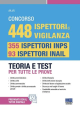 CONCORSO 448 ISPETTORI DI VIGILANZA 355 Ispettori Inps 93 Ispettori Inail