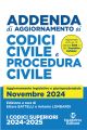 ADDENDA DI AGGIORNAMENTO DI CODICI CIVILE E DI PROCEDURA CIVILE Aggiornamento legislativo e giurisprudenziale NOVEMBRE 2024