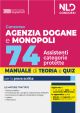 CONCORSO AGENZIA DOGANE E MONOPOLI 2024 74 Assistenti categorie protette