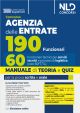 CONCORSO AGENZIA DELLE ENTRATE 2024 - 190 FUNZIONARI 60 funzionari per i servizi tecnici e processi di logistica (cod. 60FT/TL)